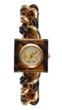 Buy Shop Michael Kors Chain Lock Analog Silver Dial Two Tone Steel Strap Watch for Women - MK4808 USA Online