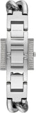 Buy Shop Michael Kors Chain Lock Pave Silver Dial Silver Steel Strap Watch For Women - MK4718 USA Online