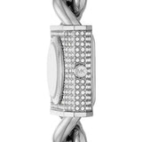 Buy Shop Michael Kors Chain Lock Pave Silver Dial Silver Steel Strap Watch For Women - MK4718 USA Online