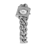 Buy Shop Michael Kors Chain Lock Pave Silver Dial Silver Steel Strap Watch For Women - MK4718 USA Online