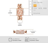 Buy Shop Michael Kors Chain Lock Three-Hand Rose Gold Dial Rose Gold Steel Strap Watch for Women - MK4827 USA Online