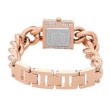 Buy Shop Michael Kors Chain Lock Three-Hand Rose Gold Dial Rose Gold Steel Strap Watch for Women - MK4827 USA Online