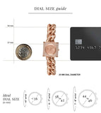 Buy Shop Michael Kors Chain Lock Three-Hand Rose Gold Dial Rose Gold Steel Strap Watch for Women - MK4827 USA Online