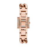 Buy Shop Michael Kors Chain Lock Three-Hand Rose Gold Dial Rose Gold Steel Strap Watch for Women - MK4827 USA Online