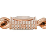 Buy Shop Michael Kors Chain Lock Three-Hand Rose Gold Dial Rose Gold Steel Strap Watch for Women - MK4827 USA Online