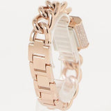 Buy Shop Michael Kors Chain Lock Three-Hand Rose Gold Dial Rose Gold Steel Strap Watch for Women - MK4827 USA Online