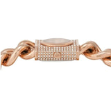 Buy Shop Michael Kors Chain Lock Three-Hand Rose Gold Dial Rose Gold Steel Strap Watch for Women - MK4827 USA Online