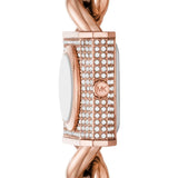 Buy Shop Michael Kors Chain Lock Three-Hand Rose Gold Dial Rose Gold Steel Strap Watch for Women - MK4827 USA Online