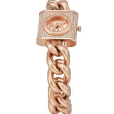 Buy Shop Michael Kors Chain Lock Three-Hand Rose Gold Dial Rose Gold Steel Strap Watch for Women - MK4827 USA Online