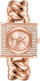 Buy Shop Michael Kors Chain Lock Three-Hand Rose Gold Dial Rose Gold Steel Strap Watch for Women - MK4827 USA Online