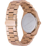 Buy Shop Michael Kors Channing Black Dial Rose Gold Steel Strap Watch For Women - MK5937 USA Online