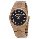 Buy Shop Michael Kors Channing Black Dial Rose Gold Steel Strap Watch For Women - MK5937 USA Online