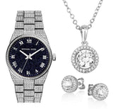 Buy Shop Michael Kors Channing Diamonds Black Dial Silver Steel Strap Watch for Women - MK6089 USA Online