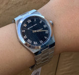 Buy Shop Michael Kors Channing Midnight Blue Dial Silver Steel Strap Watch for Women - MK6113 USA Online