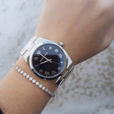 Buy Shop Michael Kors Channing Midnight Blue Dial Silver Steel Strap Watch for Women - MK6113 USA Online