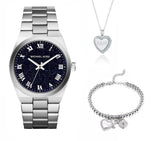 Buy Shop Michael Kors Channing Midnight Blue Dial Silver Steel Strap Watch for Women - MK6113 USA Online