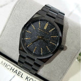 Buy Shop Michael Kors Channing Quartz Black Dial Black Steel Strap Watch For Women - MK6625 USA Online