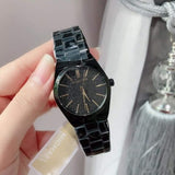 Buy Shop Michael Kors Channing Quartz Black Dial Black Steel Strap Watch For Women - MK6625 USA Online