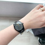 Buy Shop Michael Kors Channing Quartz Black Dial Black Steel Strap Watch For Women - MK6625 USA Online