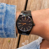 Buy Shop Michael Kors Channing Quartz Black Dial Black Steel Strap Watch For Women - MK6625 USA Online