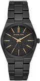 Buy Shop Michael Kors Channing Quartz Black Dial Black Steel Strap Watch For Women - MK6625 USA Online