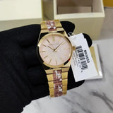 Buy Shop Michael Kors Channing Quartz Mother of Pearl Pink Dial Two Tone Steel Strap Watch For Women - MK6650 USA Online