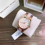 Buy Shop Michael Kors Channing Quartz Mother of Pearl Pink Dial Two Tone Steel Strap Watch For Women - MK6652 USA Online