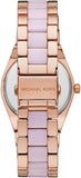 Buy Shop Michael Kors Channing Quartz Mother of Pearl Pink Dial Two Tone Steel Strap Watch For Women - MK6652 USA Online