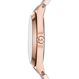 Buy Shop Michael Kors Channing Quartz Mother of Pearl Pink Dial Two Tone Steel Strap Watch For Women - MK6652 USA Online