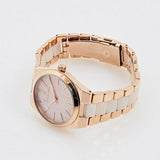 Buy Shop Michael Kors Channing Quartz Mother of Pearl Pink Dial Two Tone Steel Strap Watch For Women - MK6652 USA Online