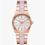 Buy Shop Michael Kors Channing Quartz Mother of Pearl Pink Dial Two Tone Steel Strap Watch For Women - MK6652 USA Online