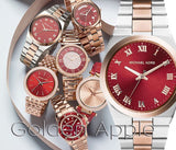 Buy Shop Michael Kors Channing Quartz Red Dial Two Tone Steel Strap Watch For Women - MK6114 USA Online