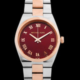 Buy Shop Michael Kors Channing Quartz Red Dial Two Tone Steel Strap Watch For Women - MK6114 USA Online
