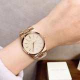 Buy Shop Michael Kors Channing Quartz Rose Gold Dial Rose Gold Steel Strap Watch For Women - MK6624 USA Online