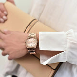 Buy Shop Michael Kors Channing Quartz Rose Gold Dial Rose Gold Steel Strap Watch For Women - MK6624 USA Online