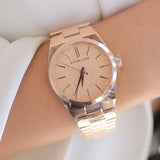 Buy Shop Michael Kors Channing Quartz Rose Gold Dial Rose Gold Steel Strap Watch For Women - MK6624 USA Online