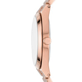 Buy Shop Michael Kors Channing Quartz Rose Gold Dial Rose Gold Steel Strap Watch For Women - MK6624 USA Online
