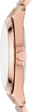 Buy Shop Michael Kors Channing Quartz Rose Gold Dial Rose Gold Steel Strap Watch For Women - MK6624 USA Online