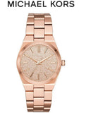 Buy Shop Michael Kors Channing Quartz Rose Gold Dial Rose Gold Steel Strap Watch For Women - MK6624 USA Online
