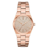 Buy Shop Michael Kors Channing Quartz Rose Gold Dial Rose Gold Steel Strap Watch For Women - MK6624 USA Online