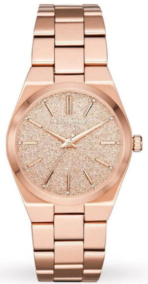 Buy Shop Michael Kors Channing Quartz Rose Gold Dial Rose Gold Steel Strap Watch For Women - MK6624 USA Online