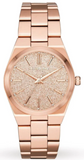 Buy Shop Michael Kors Channing Quartz Rose Gold Dial Rose Gold Steel Strap Watch For Women - MK6624 USA Online