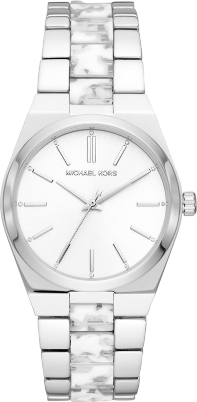 Buy Shop Michael Kors Channing Quartz White Dial Two Tone Steel Strap Watch For Women - MK6649 USA Online