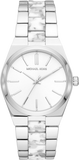 Buy Shop Michael Kors Channing Quartz White Dial Two Tone Steel Strap Watch For Women - MK6649 USA Online