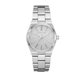 Buy Shop Michael Kors Channing Three Hand Silver Dial Silver Steel Strap Watch For Women - MK6626 USA Online