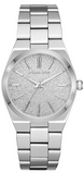 Buy Shop Michael Kors Channing Three Hand Silver Dial Silver Steel Strap Watch For Women - MK6626 USA Online