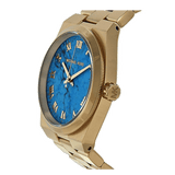 Buy Shop Michael Kors Channing Turquoise Dial Gold Steel Strap Watch For Women - MK5894 USA Online