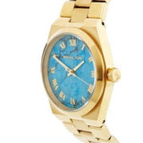 Buy Shop Michael Kors Channing Turquoise Dial Gold Steel Strap Watch For Women - MK5894 USA Online