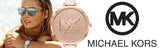 Buy Shop Michael Kors Charley Quartz Crystals Rose Gold Dial Rose Gold Steel Strap Watch For Women - MK4433 USA Online