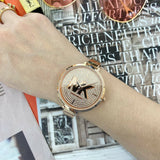 Buy Shop Michael Kors Charley Quartz Crystals Rose Gold Dial Rose Gold Steel Strap Watch For Women - MK4433 USA Online